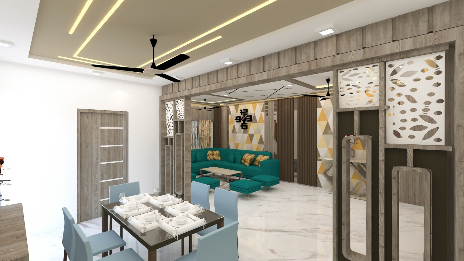 Habitat Infratech living and dining interior